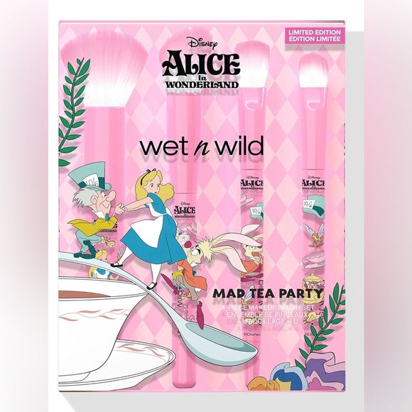 Disney Other - NWT Alice in Wonderland x Wet N Wild 4PC Makeup Brush Set